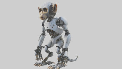 3D model Robot version of a robot monkey model VR / AR / low-poly