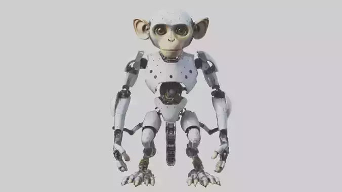 3D model Robot version of a robot monkey model VR / AR / low-poly