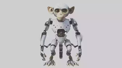 3D model Robot version of a robot monkey model VR / AR / low-poly