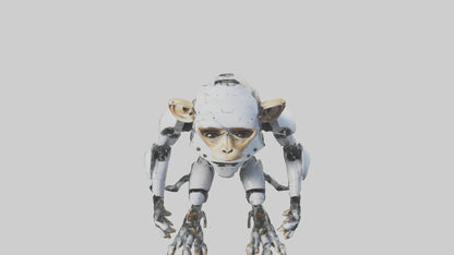 3D model Robot version of a robot monkey model VR / AR / low-poly
