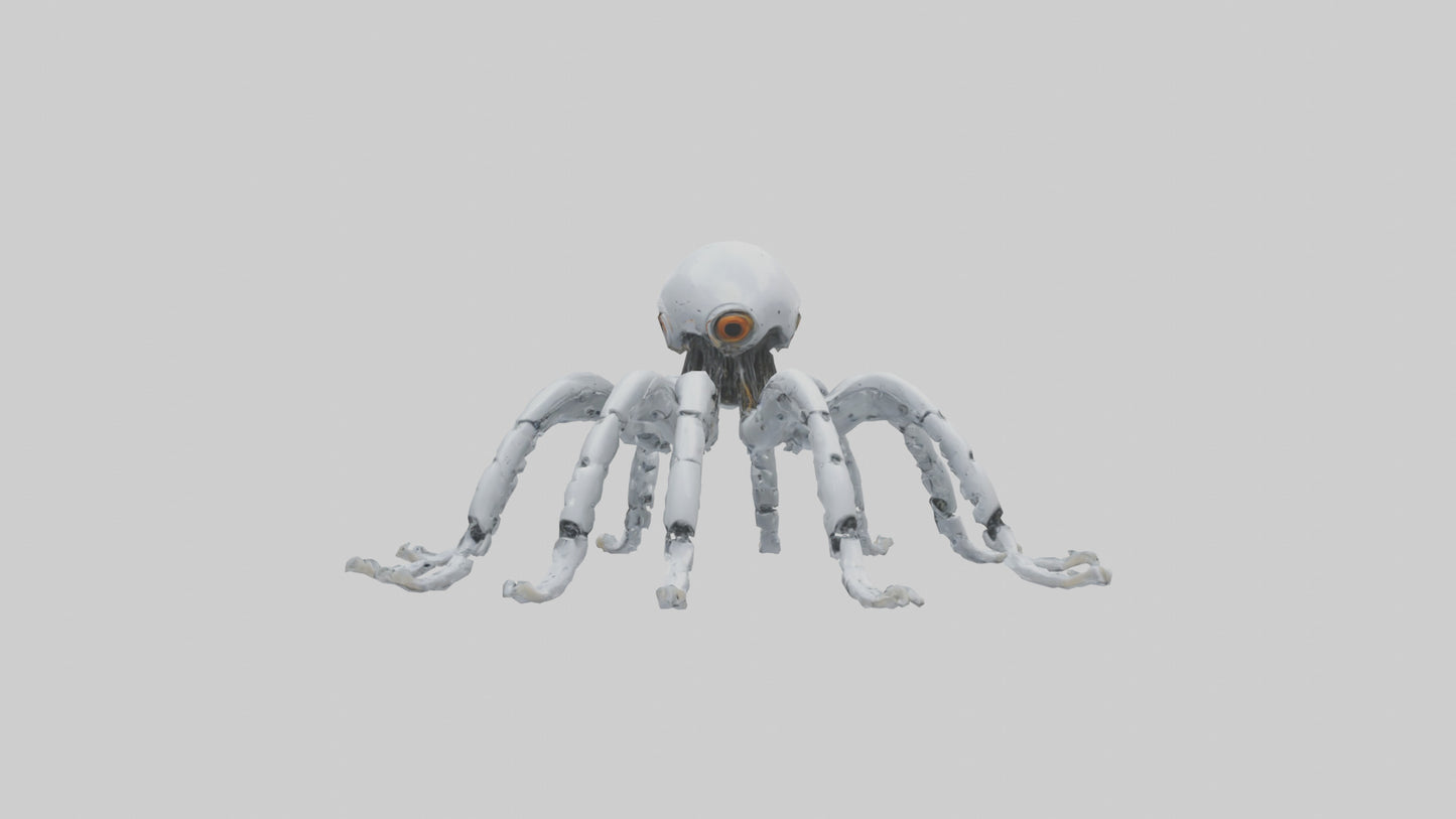 3D model Robot version of a robot squid model VR / AR / low-poly