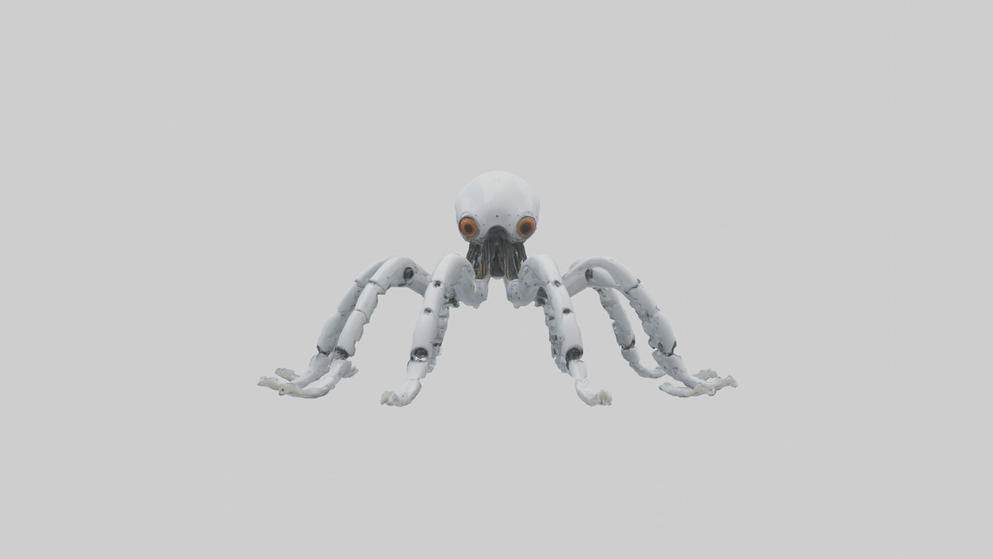 3D model Robot version of a robot squid model VR / AR / low-poly