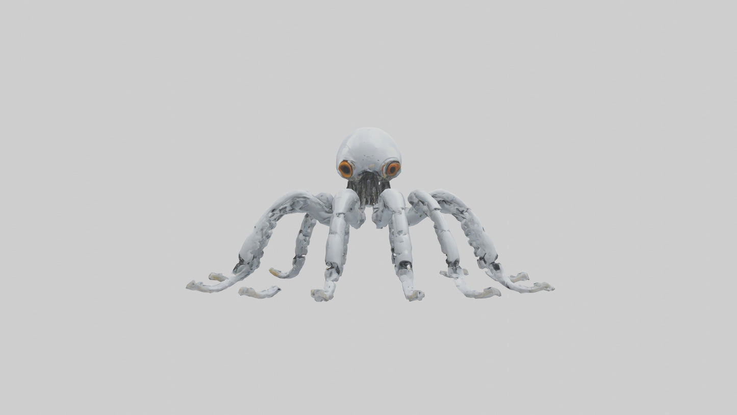 3D model Robot version of a robot squid model VR / AR / low-poly