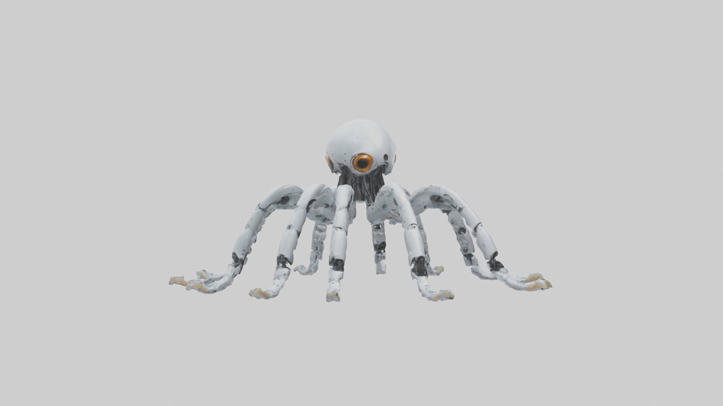 3D model Robot version of a robot squid model VR / AR / low-poly