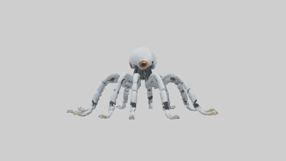 3D model Robot version of a robot squid model VR / AR / low-poly