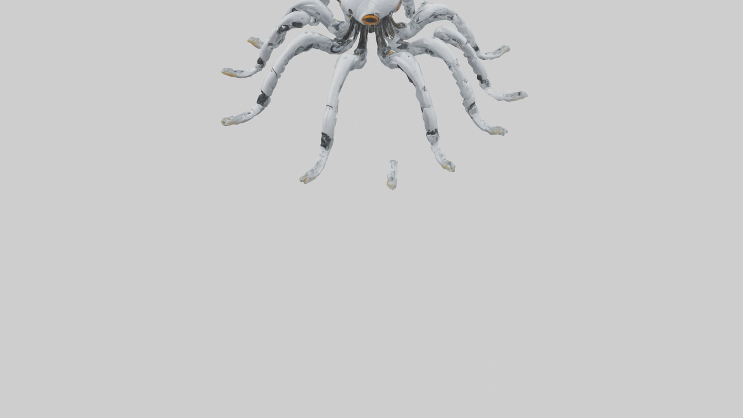 3D model Robot version of a robot squid model VR / AR / low-poly