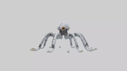 3D model Robot version of a robot squid model VR / AR / low-poly