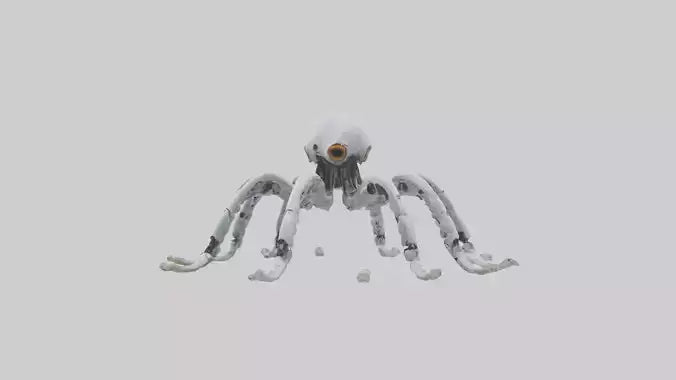 3D model Robot version of a robot squid model VR / AR / low-poly
