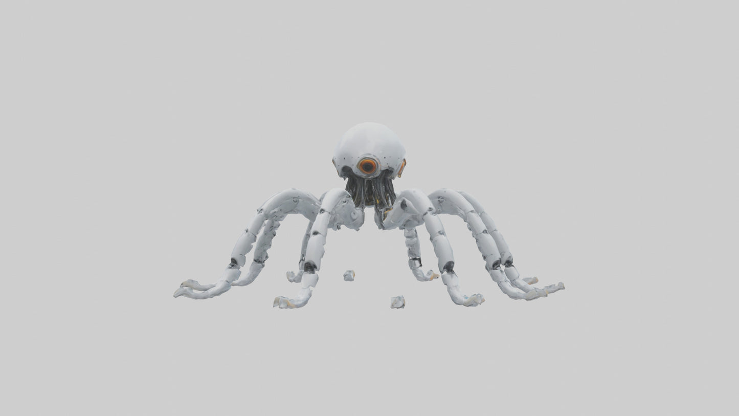 3D model Robot version of a robot squid model VR / AR / low-poly