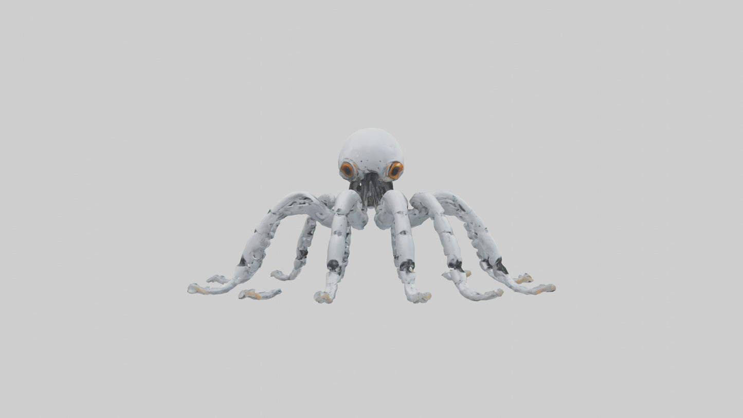 3D model Robot version of a robot squid model VR / AR / low-poly