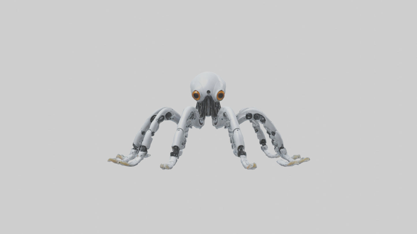 3D model Robot version of a robot squid model VR / AR / low-poly