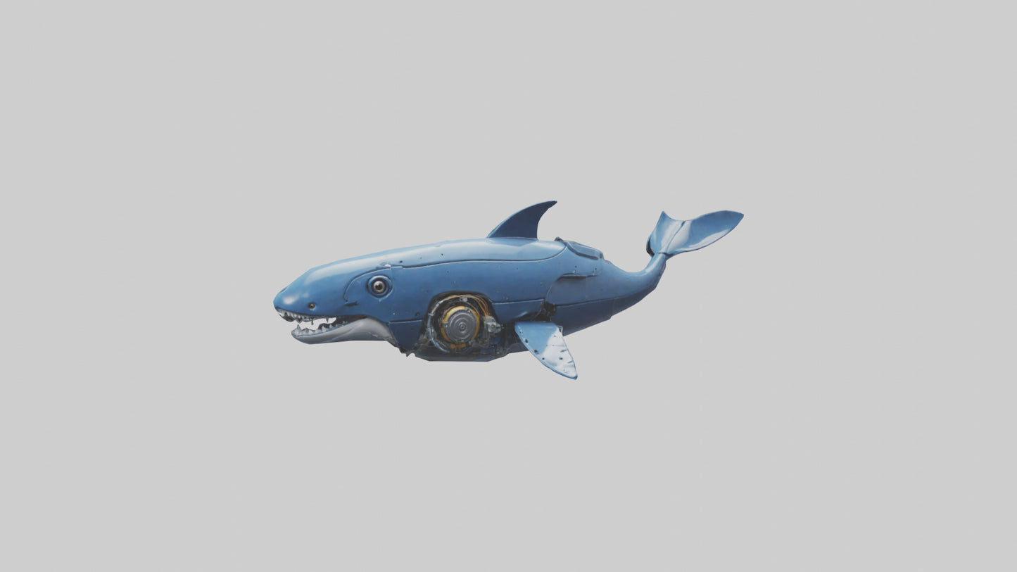 Robot version of a robot whale model 3D model