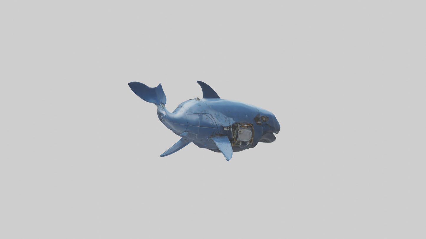 Robot version of a robot whale model 3D model