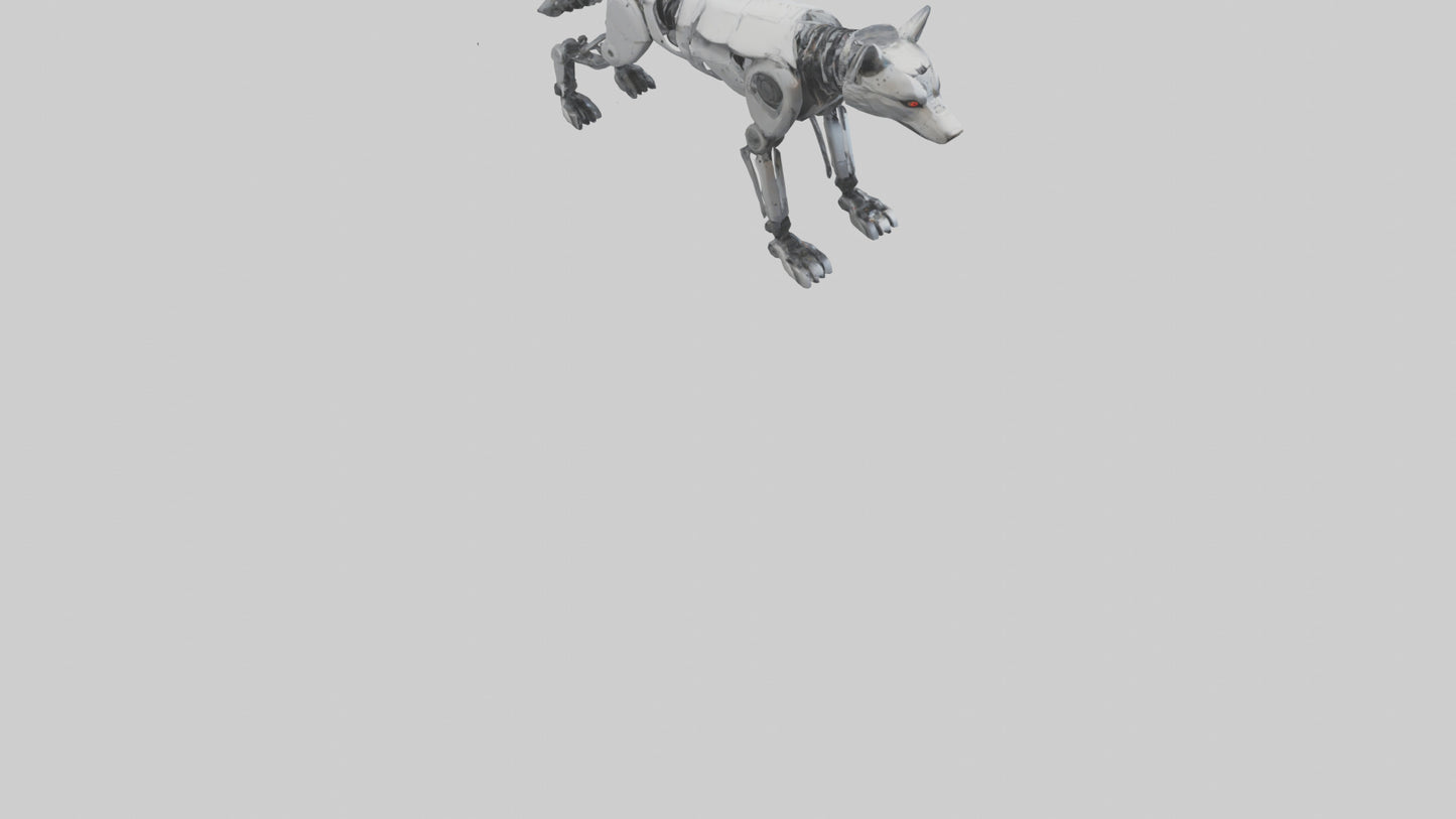 Robot version of a robot wolf model 3D model