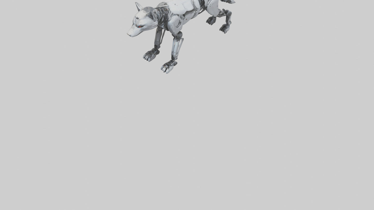 Robot version of a robot wolf model 3D model