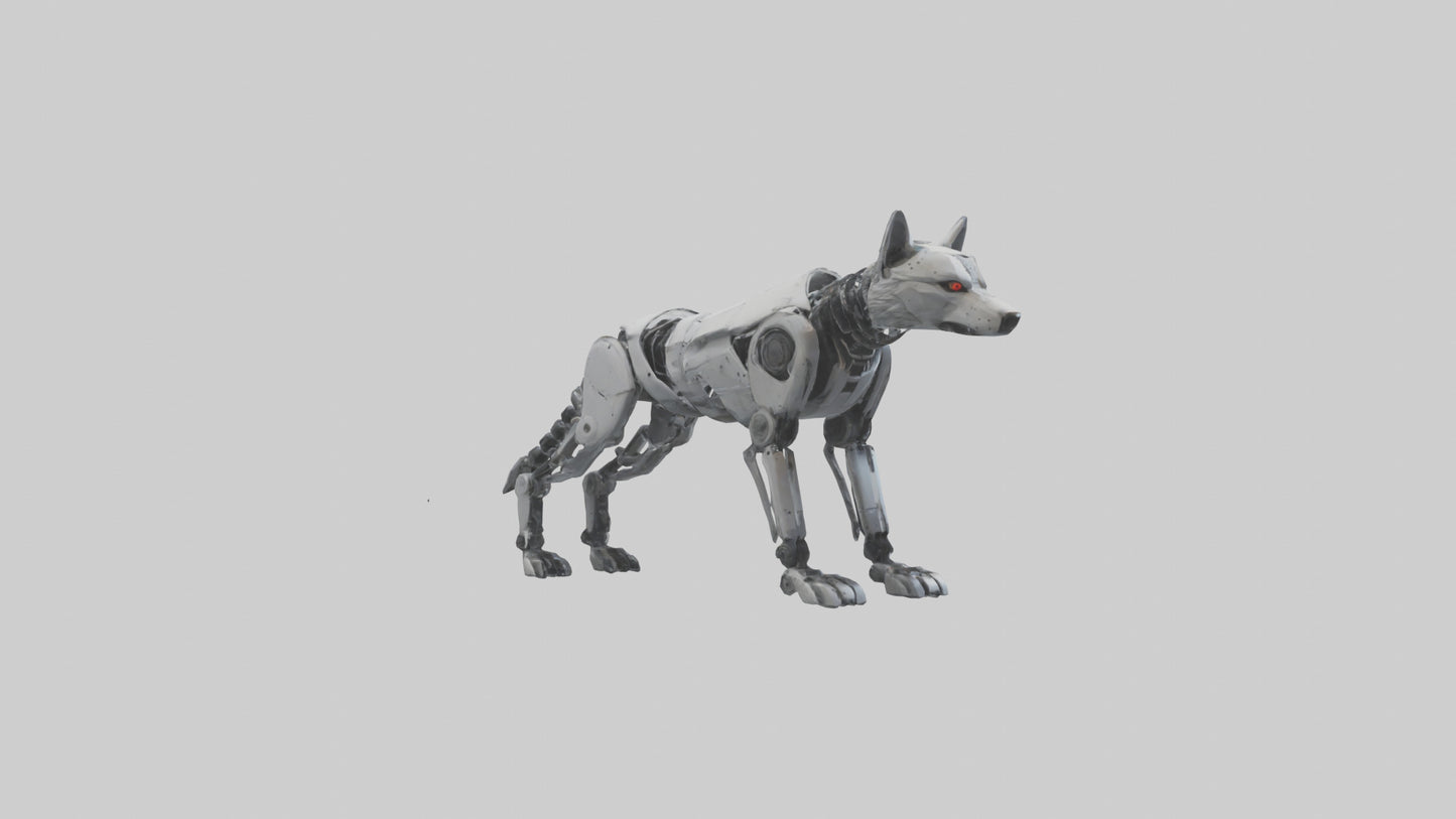 Robot version of a robot wolf model 3D model