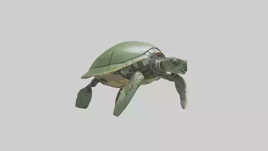3D model Robot version of a sea turtle model VR / AR / low-poly
