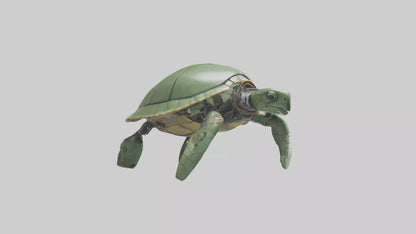 3D model Robot version of a sea turtle model VR / AR / low-poly