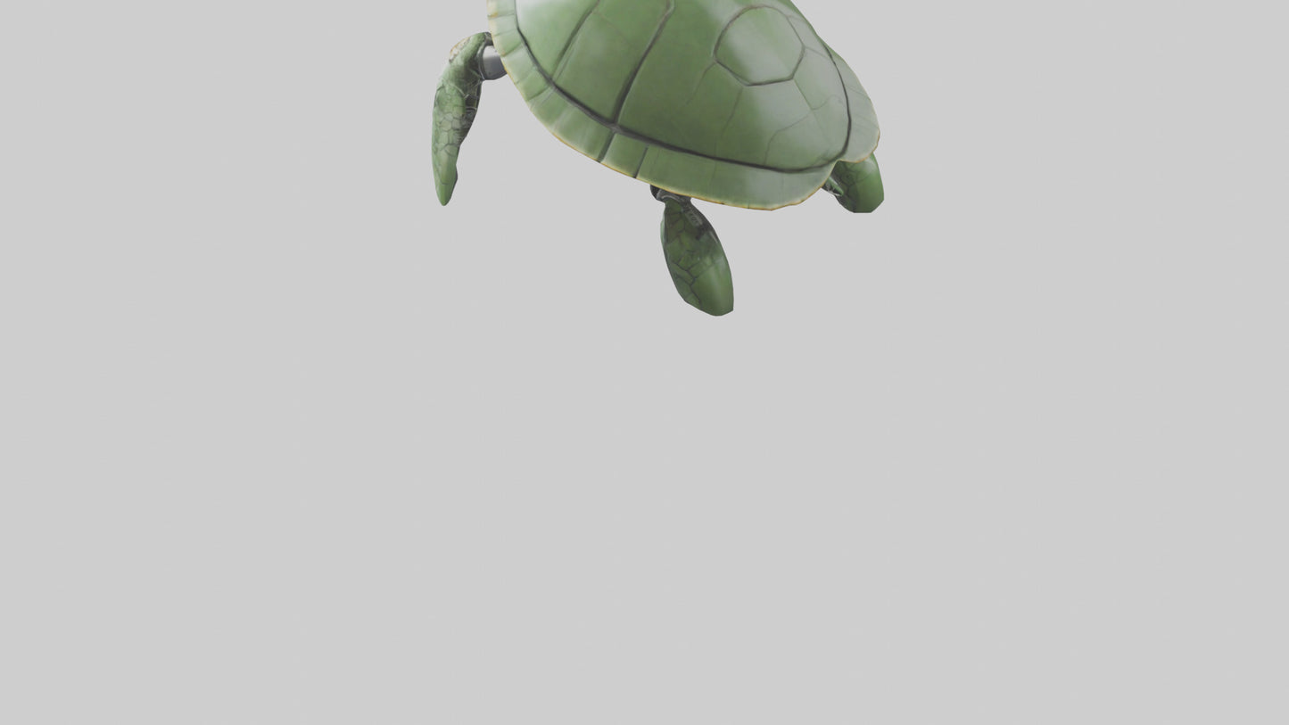 3D model Robot version of a sea turtle model VR / AR / low-poly