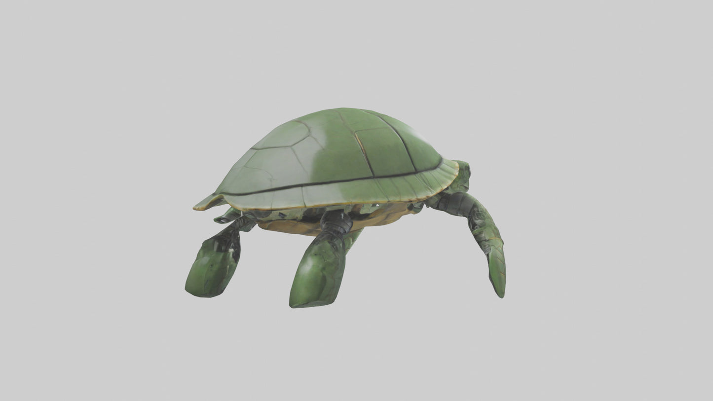 3D model Robot version of a sea turtle model VR / AR / low-poly