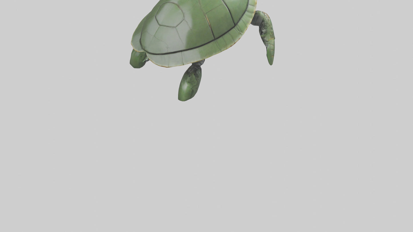3D model Robot version of a sea turtle model VR / AR / low-poly