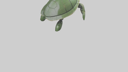 3D model Robot version of a sea turtle model VR / AR / low-poly