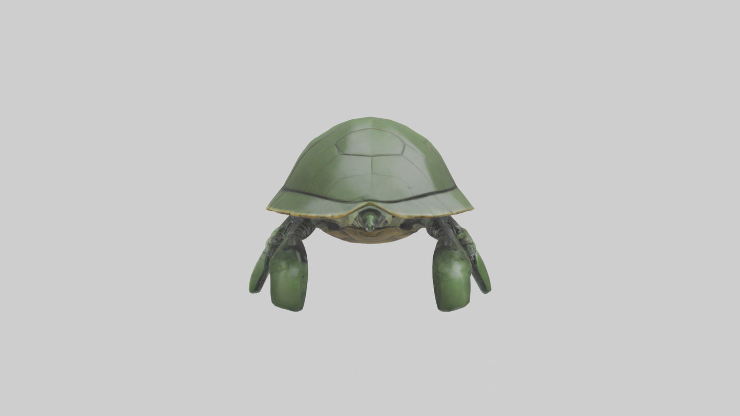 3D model Robot version of a sea turtle model VR / AR / low-poly