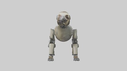 3D model Robot version of a sloth model VR / AR / low-poly
