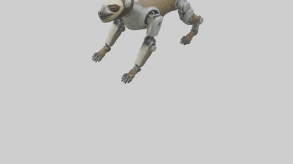 3D model Robot version of a sloth model VR / AR / low-poly