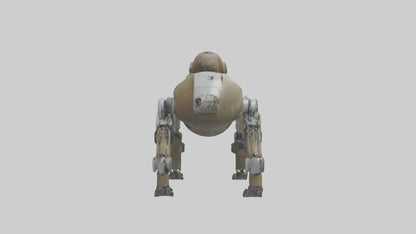 3D model Robot version of a sloth model VR / AR / low-poly