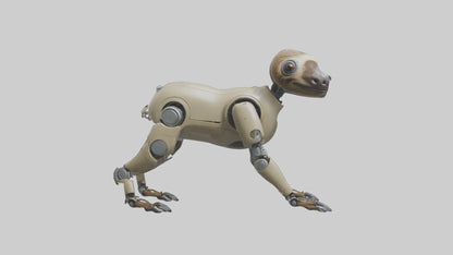 3D model Robot version of a sloth model VR / AR / low-poly
