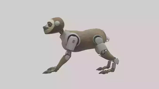 3D model Robot version of a sloth model VR / AR / low-poly
