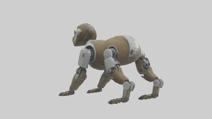 3D model Robot version of a sloth model VR / AR / low-poly