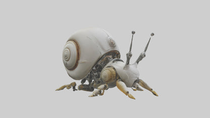3D model Robot version of a snail model VR / AR / low-poly