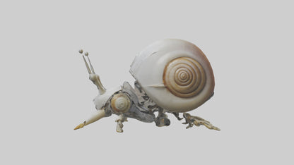 3D model Robot version of a snail model VR / AR / low-poly