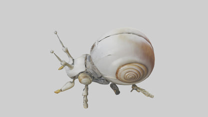 3D model Robot version of a snail model VR / AR / low-poly