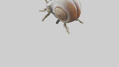 3D model Robot version of a snail model VR / AR / low-poly