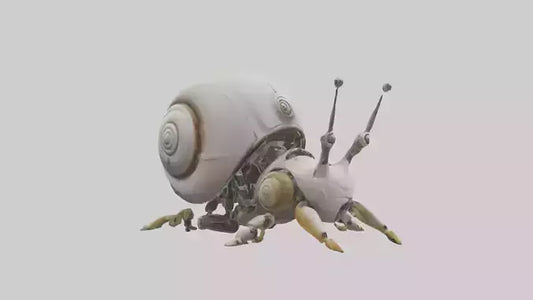 3D model Robot version of a snail model VR / AR / low-poly