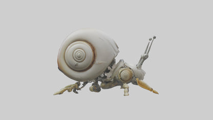 3D model Robot version of a snail model VR / AR / low-poly