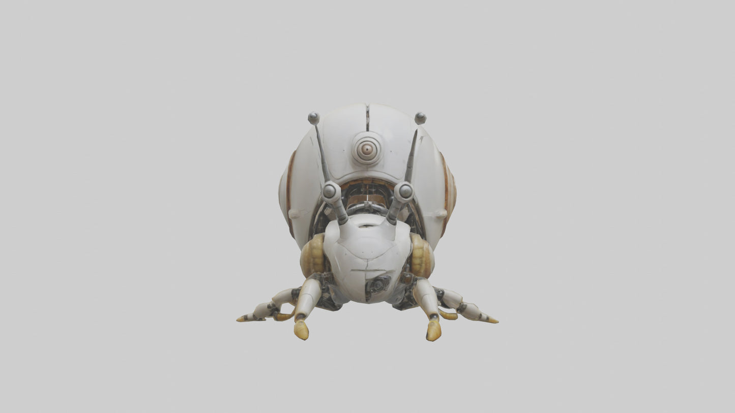 3D model Robot version of a snail model VR / AR / low-poly
