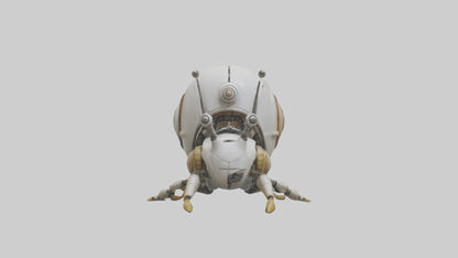 3D model Robot version of a snail model VR / AR / low-poly