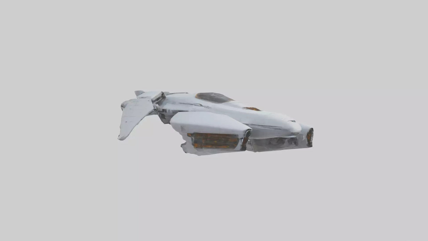 3D model Robot version of a spaceship model VR / AR / low-poly