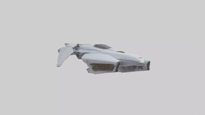 3D model Robot version of a spaceship model VR / AR / low-poly