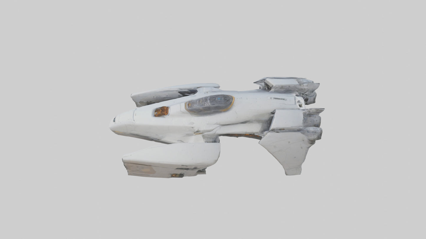 3D model Robot version of a spaceship model VR / AR / low-poly