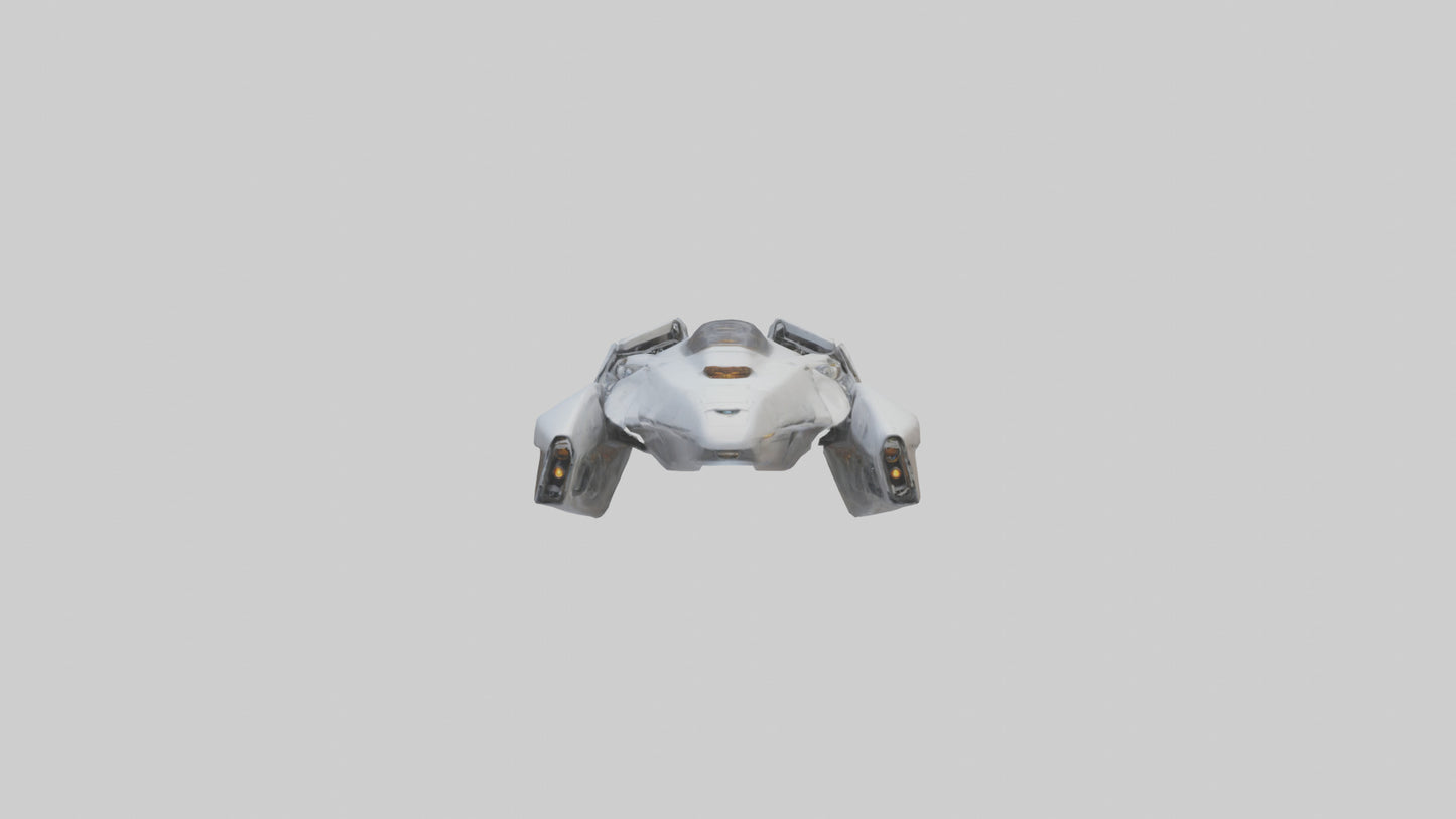 3D model Robot version of a spaceship model VR / AR / low-poly