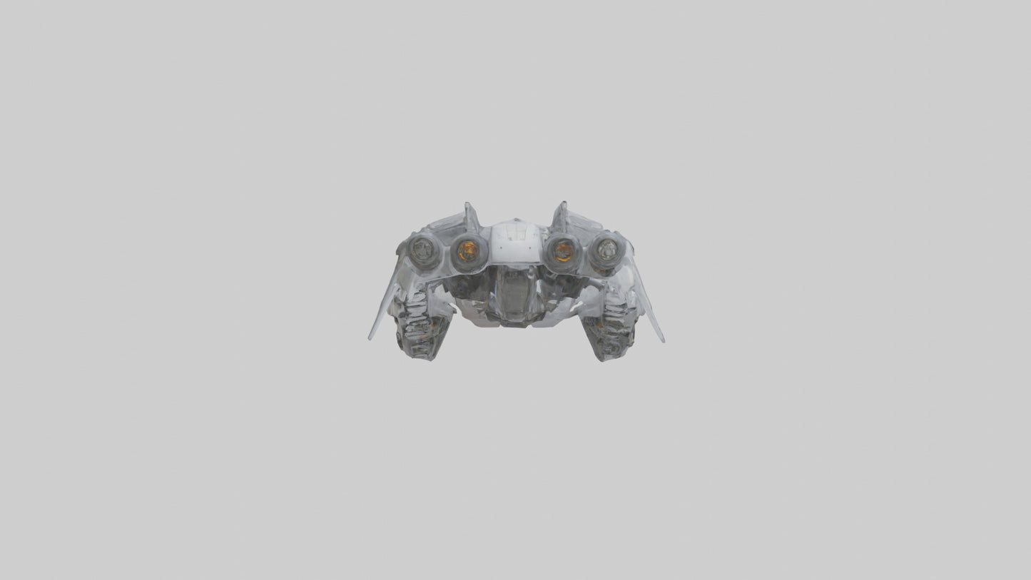3D model Robot version of a spaceship model VR / AR / low-poly