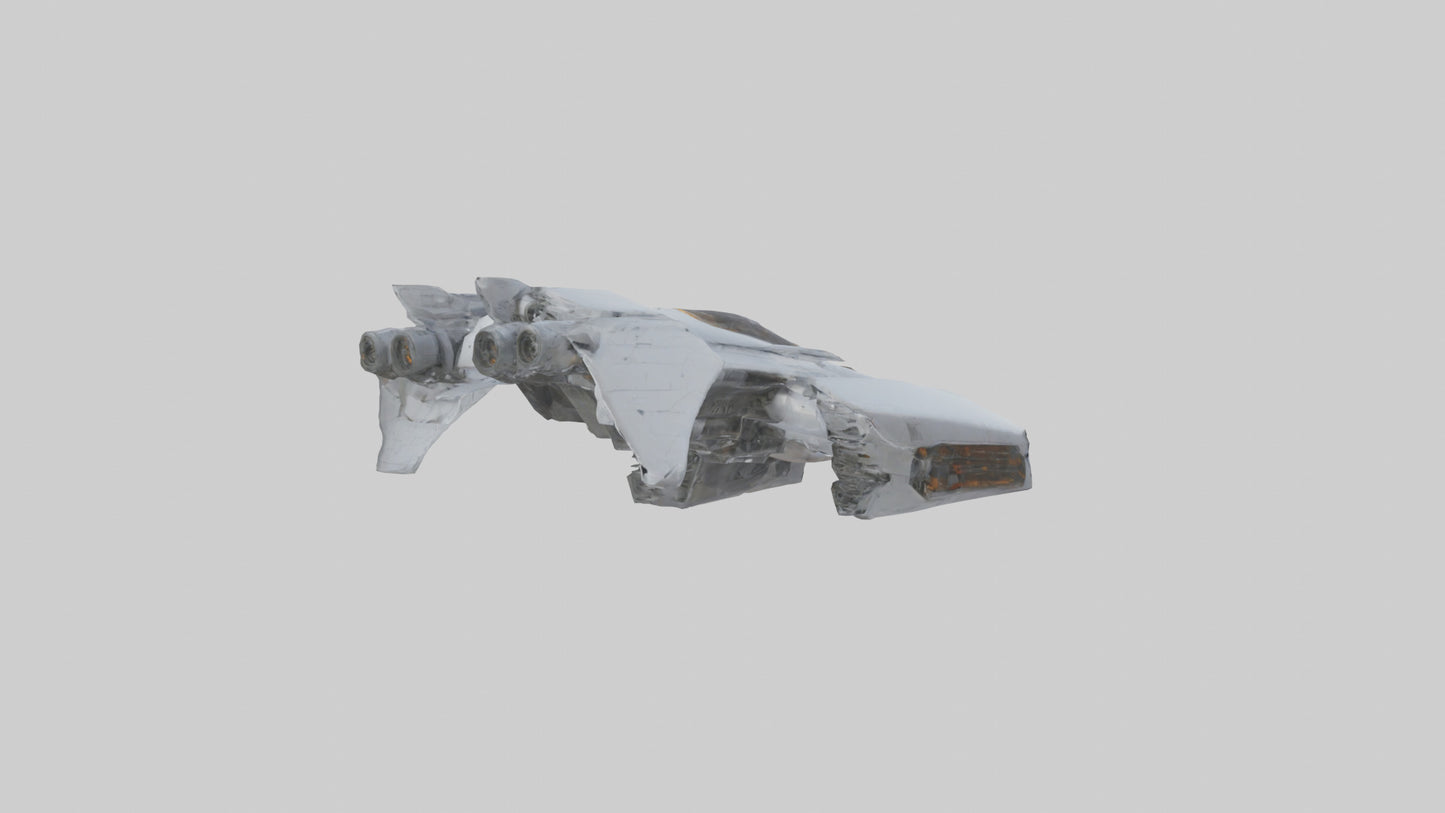 3D model Robot version of a spaceship model VR / AR / low-poly