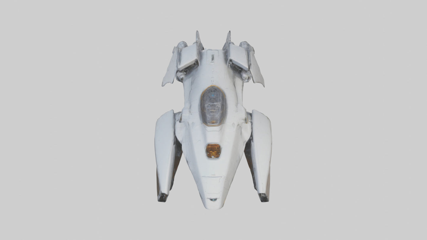 3D model Robot version of a spaceship model VR / AR / low-poly
