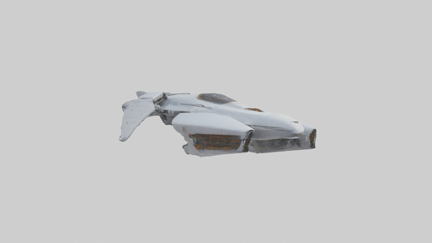 3D model Robot version of a spaceship model VR / AR / low-poly