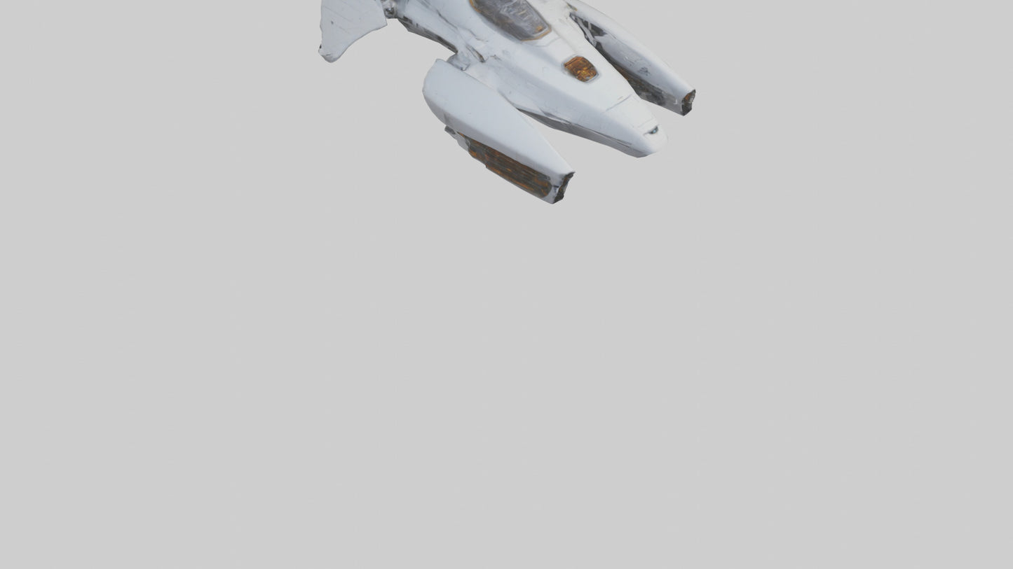 3D model Robot version of a spaceship model VR / AR / low-poly